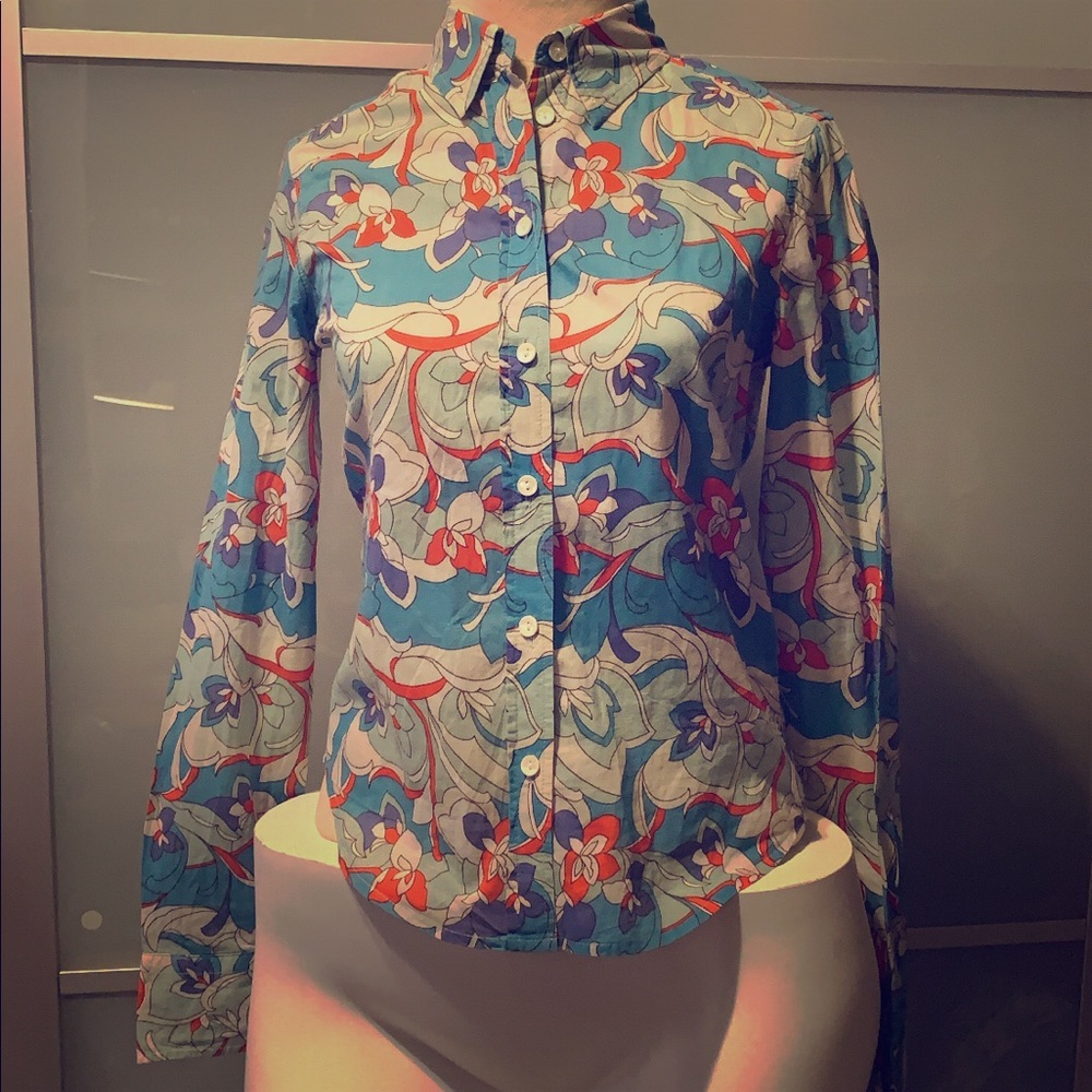 Blue button down shirt
